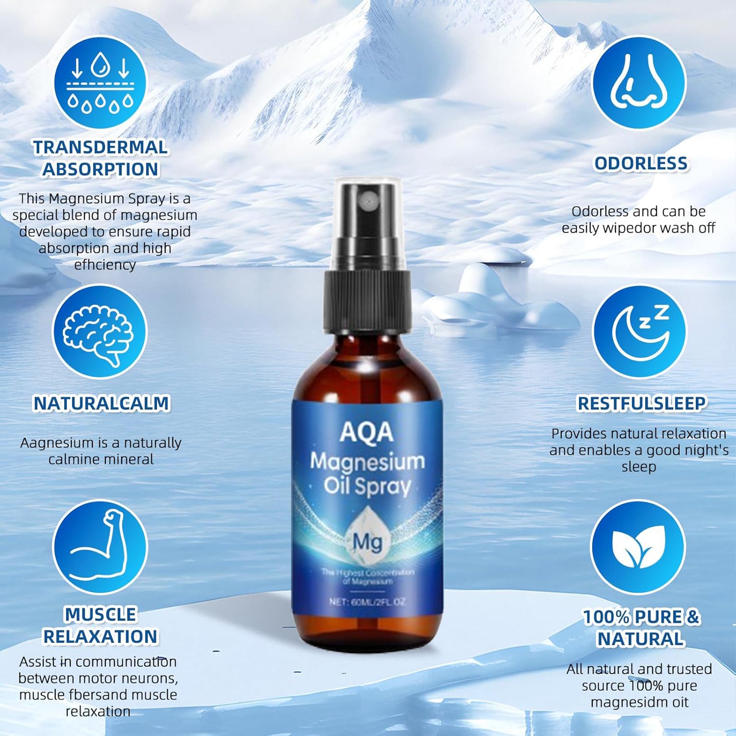 AQA™ Pure Magnesium Oil Spray